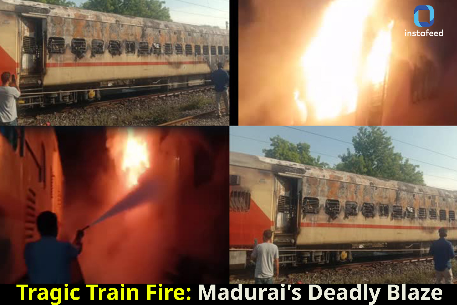 Tragedy Strikes: Fatal Fire on Tourist Train Near Madurai Railway Station